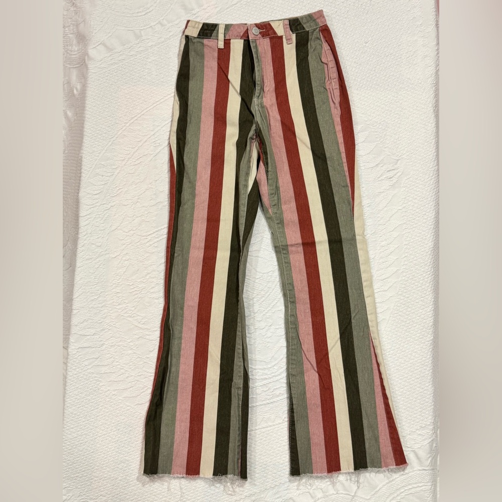 YMI Red and Green Striped Pants B17